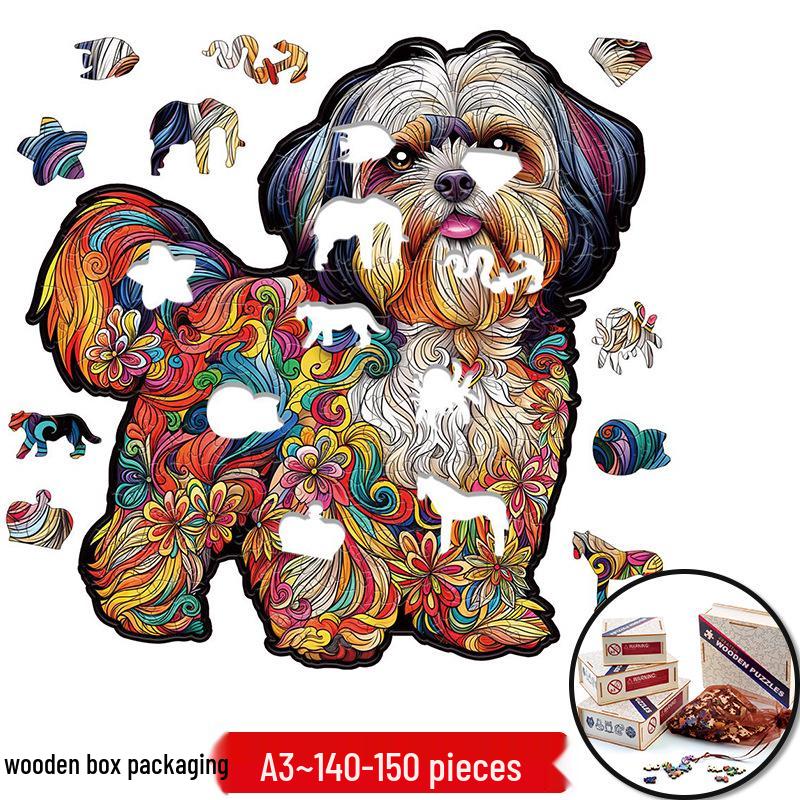 Irregular Animal Dog Penguin Wooden Puzzle in Stock