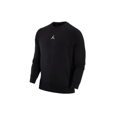 Classic Jumpman Logo Print Crew Neck Long Sleeve Knit Sweater Men Tops Black DV1287-010