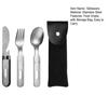 Tableware with Storage Bag Multi-functional Rust-proof Stainless Steel Camping Picnic Spoon Fork Cutter Kit Picnic Supplies