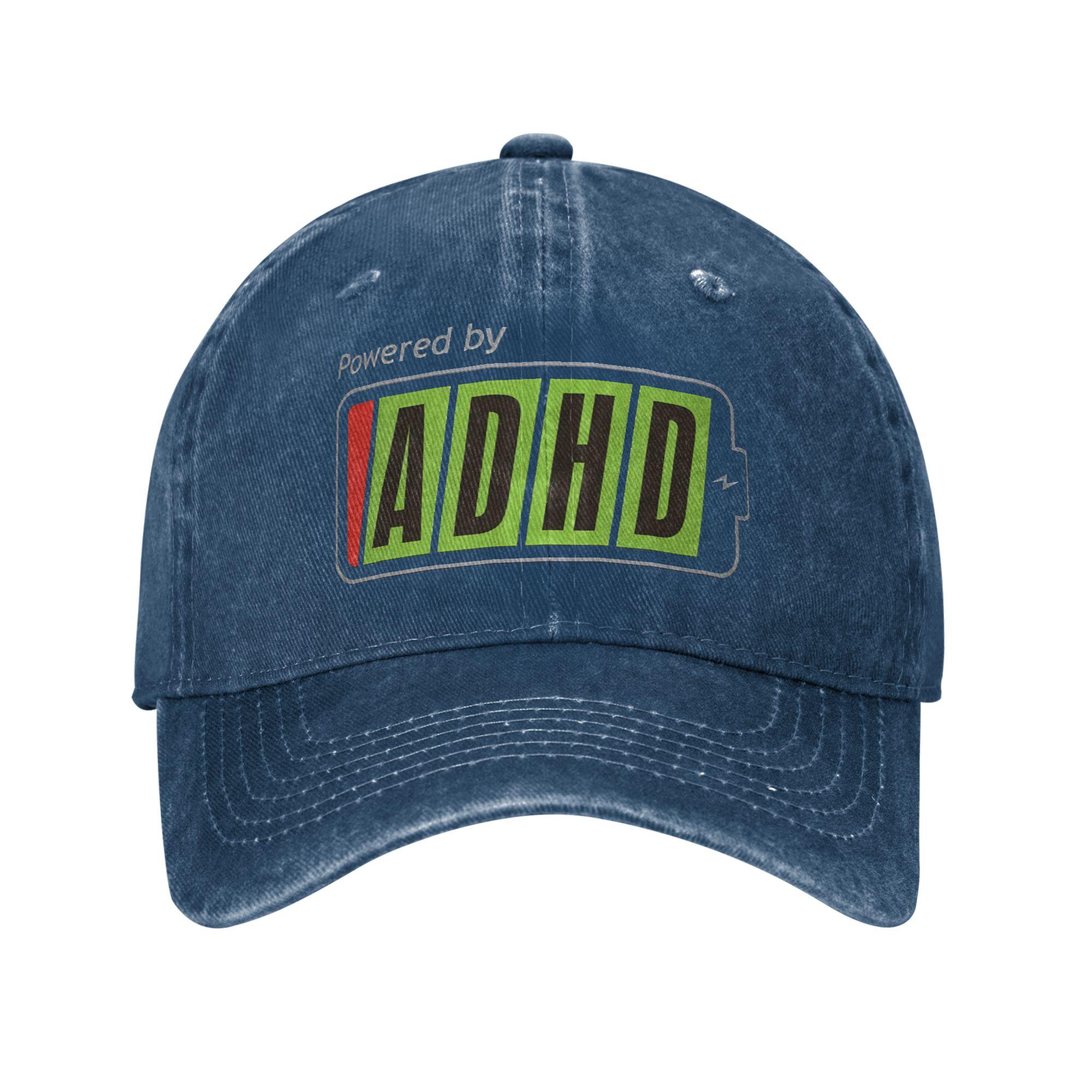 

Powered By ADHD Casual Baseball Cap Outdoor Gym Hip Hop Hats Summer Sunscreen Female Male y2k Cool Baseball Caps One Size