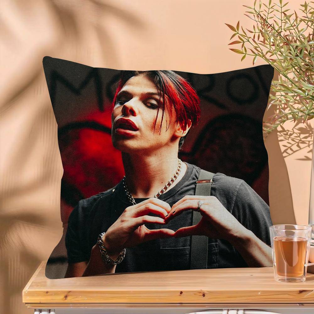 Popular Music Singer YYungblud Maple Design Cushion Cover Happy Autumn Harvest decor Holiday Decorati Pillow Cover