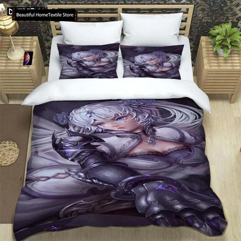 Cartoon Beautiful Girl Digital Printing Polyester Bedding Set Girl Bedding Set Teenager Bedding Set Gift Bed Cotton