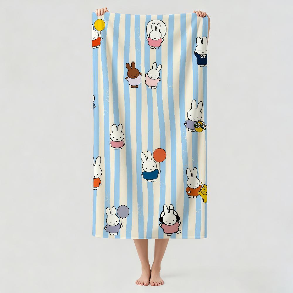 Cartoon Cute M-Miffy Towel Drying Bath Towel Applicable To Light Swimming Camping Yoga Beach Out