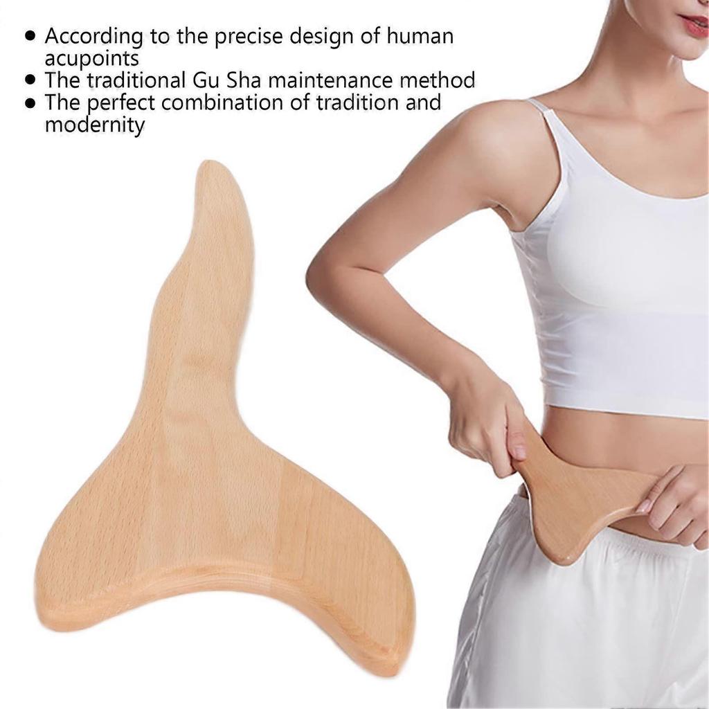 Gua Sha Board, Exquisite Wooden Guasha Massage Tool for Neck Body Meridian, Gua Sha Scraping Massage Tool, Beech Scraping Board for Skin Caring