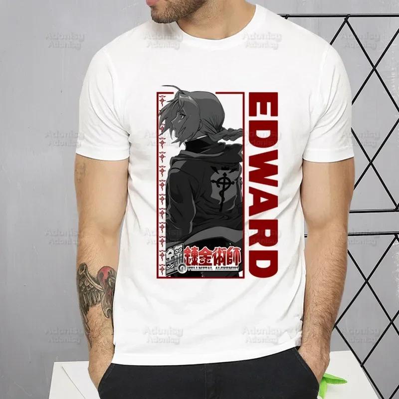 Fullmetal Alchemist T Shirt Harajuku Alphonse Elric TShirts Short Sleeve Fashion Casual Edward Elric T-Shirt Tops Tees