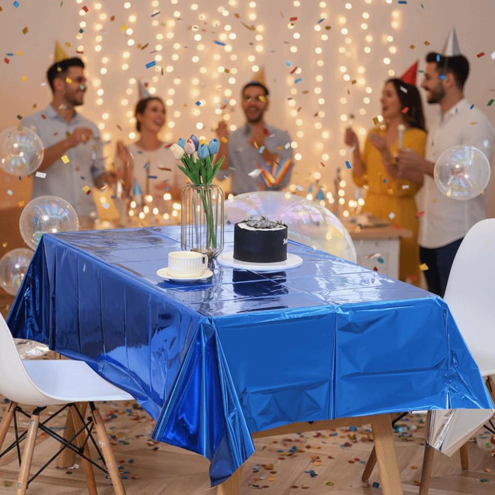 5PCS Shiny Foil Aluminum Film Tablecloth Colorful Table Cover Portable Picnic Blanket  Picnic