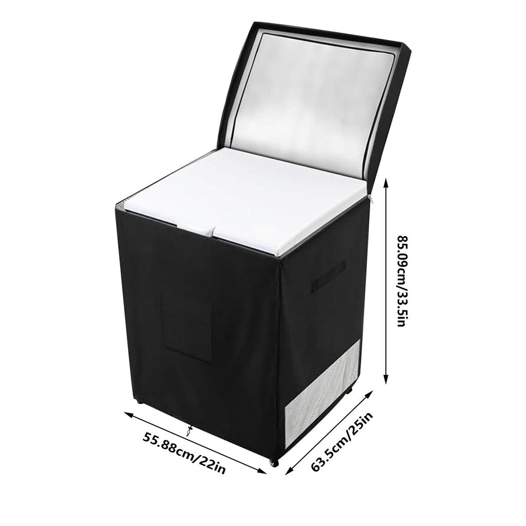 Freezer Cover Waterproof Chest Freezer Dust Cover Oxford Fabric Wrap With Double Top Opening Outdoor Home Appliance Use