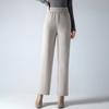 2025 Autumn Elastic Waist Straight-Leg Pants for Middle-Aged Women - Loose Fit, Versatile, Slimming, Mid-High Waist