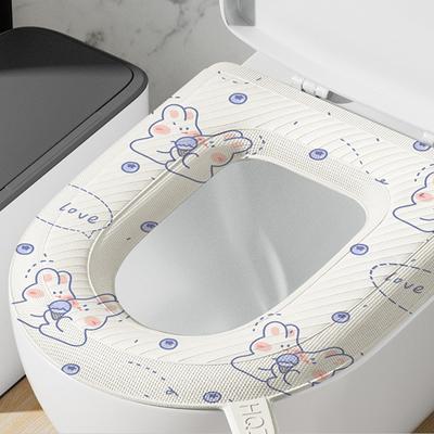 Four Seasons Universal EVA Waterproof Toilet Seat Pad Cartoon Print Mat Cover Toilet Seat