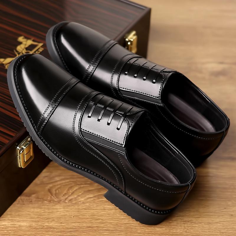 Men's Formal Leather Shoes Men's Business Leather Shoes New Leather Single Shoes Office Commuter Wedding Shoes