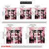 2pcs,2D Plane Printing Popular Curtains Pink Traditions Versatile Fabric (without Rod) Decorations Inside Perfect for Bedroom,