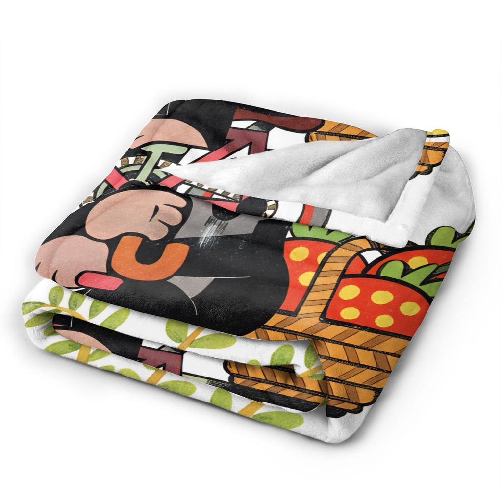 Coperta morbida e comoda con cartone animato ceco Krtek la talpa, coperta da picnic alla moda, decorazione per la casa, copriletto in flanella, copriletto per divano letto