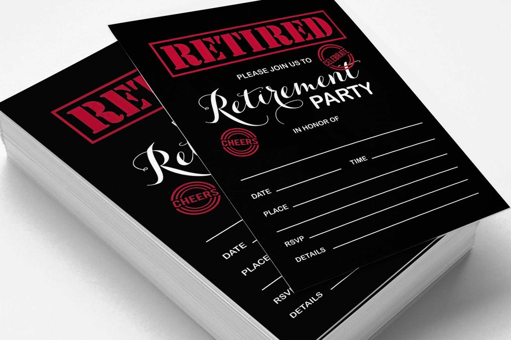 Inkdotpot Pack Of 30, Join Us Invitations With Envelopes, Retirement Party Celebration Invite Cards Fill-In Style Party Supplies 5 X 7 Inches