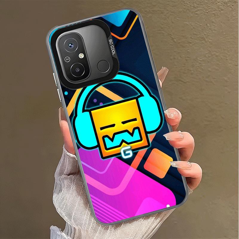 Geometry Dash Game Shockproof Phone Case for Xiaomi Poco X7 X6 X5 X3 Pro F7 Ultra M8 Redmi 15C 15 14C 13C 12C 10C 13 12 10