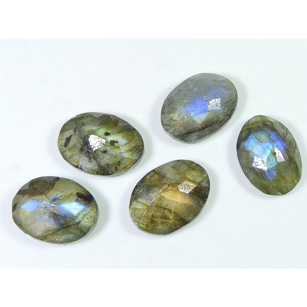 1X18MM Blue Labradorite Checker Cut Faceted Cut Loose Gemstone 5Pcs Lot SK-1638