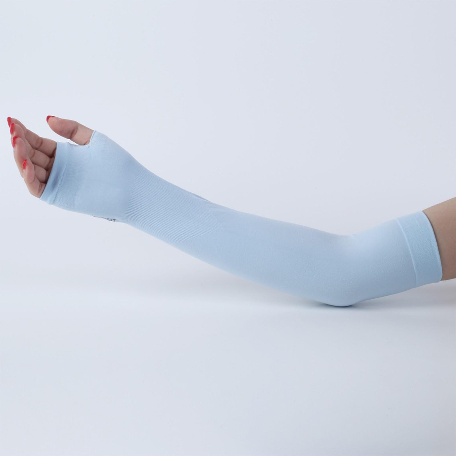 

Летние удобные уличные дышащие солнцезащитные перчатки из ледяного шелка с манжетами One Size