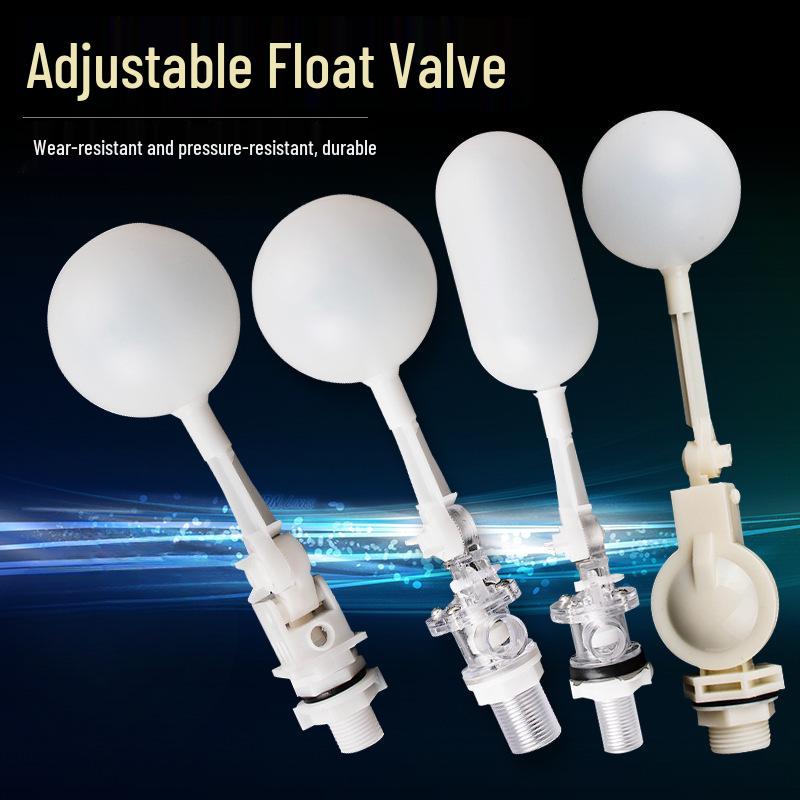 Adjustable Transparent Plastic Float Valve for Water Tanks - Install At Any Angle