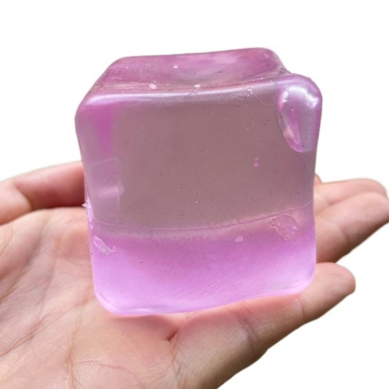 

Taba Squishy Ice Cubes Fidget Toy Pink Cube Stress Relief Anxiety Sensory Tool for Focus ADHD & Office Desk Calming Gadget