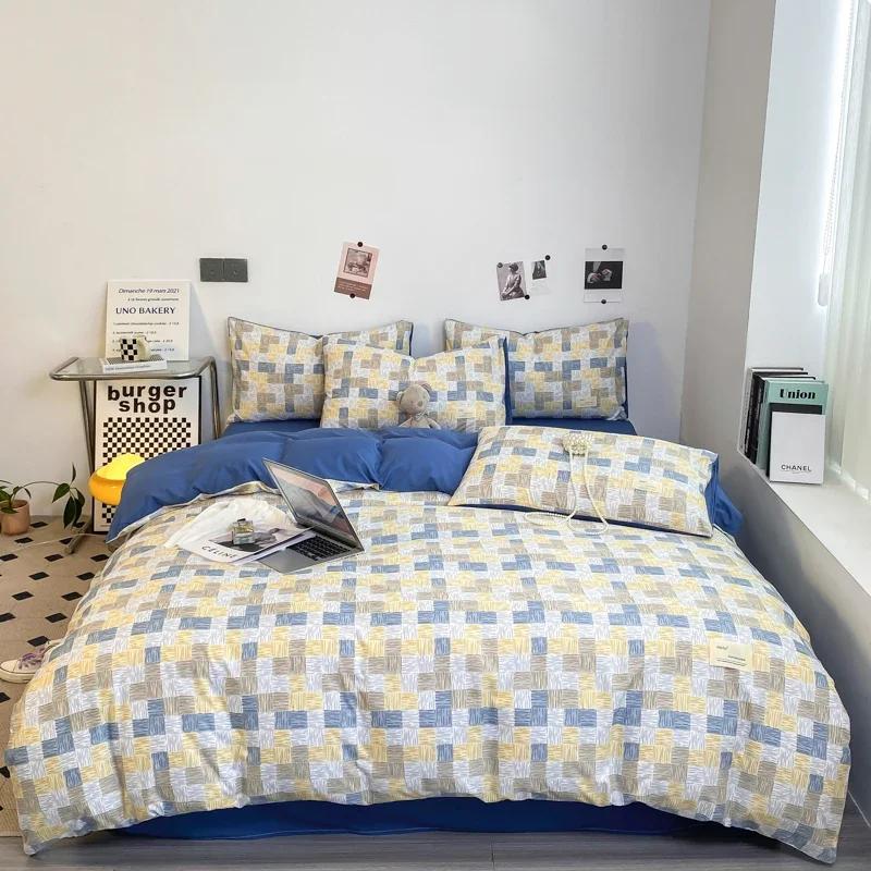 Black and White Plaid Duvet Cover Set Full Geometric Grid Bedding Set Soft Lattice Checkerd Comforter Cover with 2 Pillowcases