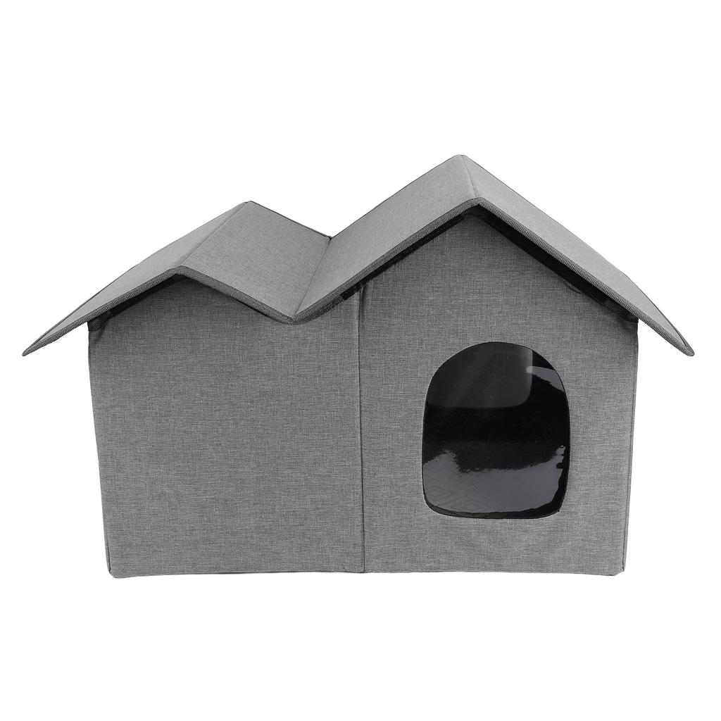 Cat House Large Space Water Resistant Closed Design Comfortable Portable Foldable Cat   for Indoor Pets