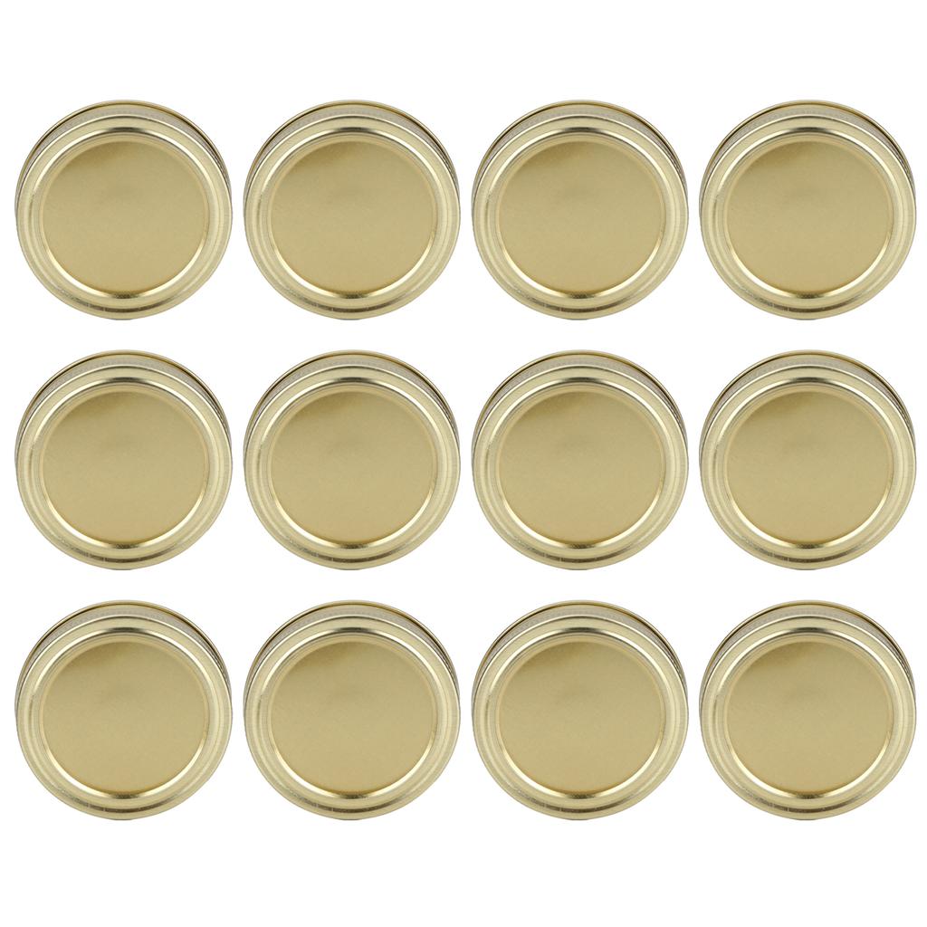 12pcs 70mm Round Regular Mouth SplitType Jar Lid Container Sealing Cover for Spice Honey