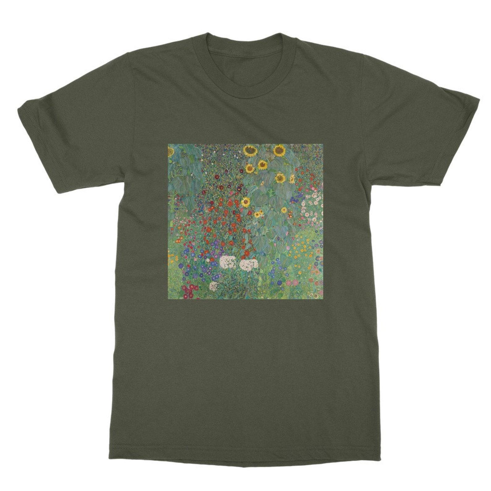 Gustav Klimt Flower Garden T-Shirt – Classic Art Unisex Tee 3XL