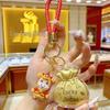 Pure Gold Fortune Bag Keychain: Attracting Wealth, Good Luck, and Continuous Prosperity – Perfect Pendant Gift