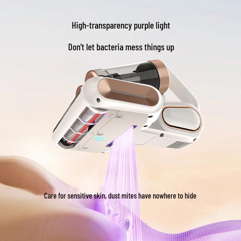 High-Suction Mite-Removal Vacuum Cleaner with Dual Dust Cup & UV Sterilization