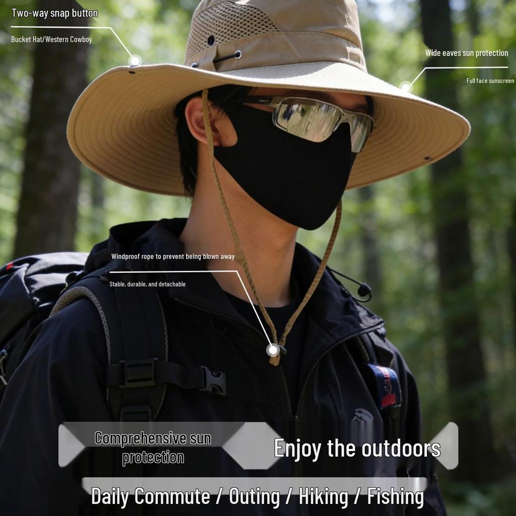 Quick-Drying Sun Protection Cowboy & Fisherman Hat for Outdoor Sports & Hiking