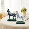 Striped Zebra Figurine Resin Miniature Animal Sculpture Desk Decoration Figure for Interior Home Decor