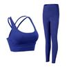 Women's Nude Yoga Suit: Cross-Back Sports Bra & High-Waist Hip-Lift Yoga Pants