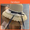 Chic Straw Sun Hat With Large Brim And Adjustable Fit For Summer Outdoor Wear