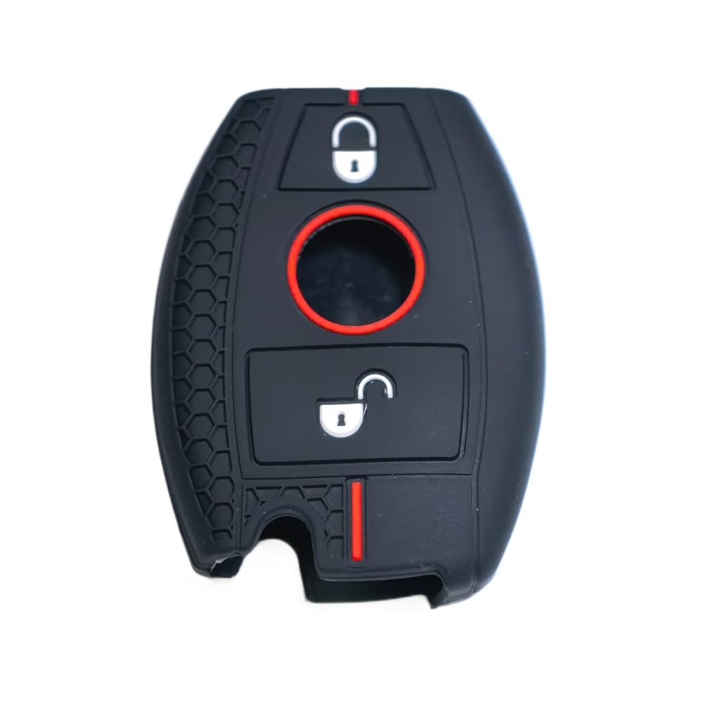 2 Buttons for Mercedes Benz A B C E Class GLS GLA GLK GLC CLS CLA AMG W204 W205 W212 W463 W176 Silicone Car Key Case Cover Fob