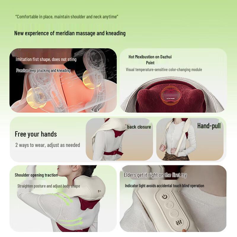 LERAVAN Shoulder and Neck Massager with Gua Sha & Heat