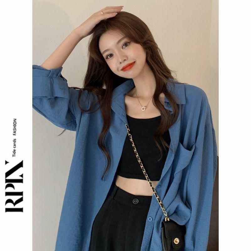 

Солнцезащитная рубашка большого размера 300 Catties, толстое пальто мм, женское весенне-летнее тонкое дизайнерское платье, свободная корейская рубашка