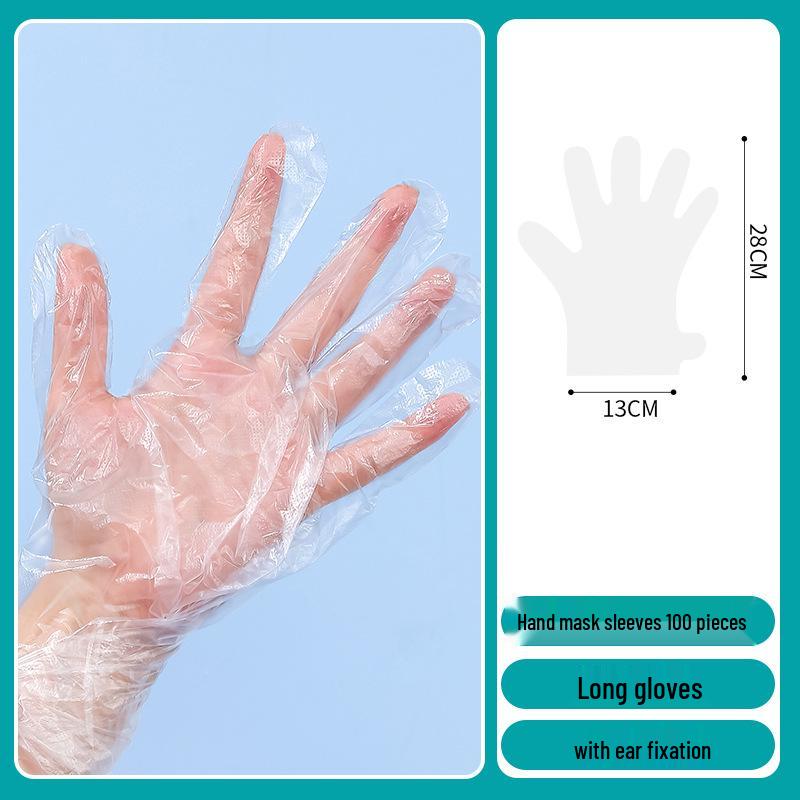Disposable PE Plastic Gloves for Kitchen Hygiene - Clear, Thickened, Ideal for Cooking, Baking, and Food Handling