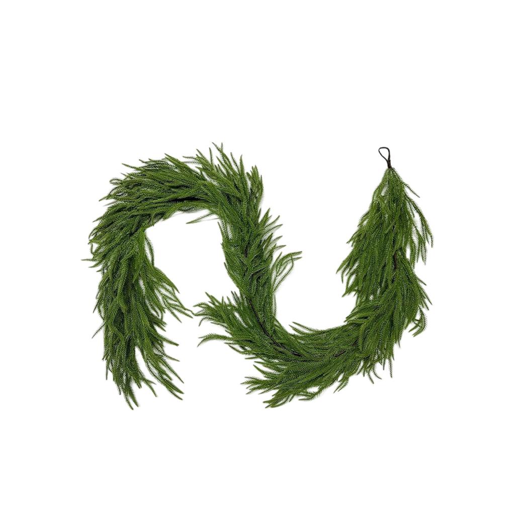 Christmas Vine Artificial Green Plant Festive Holiday Door Stair Hanging Decor Collectible Christmas Home Decor Gift Ornament