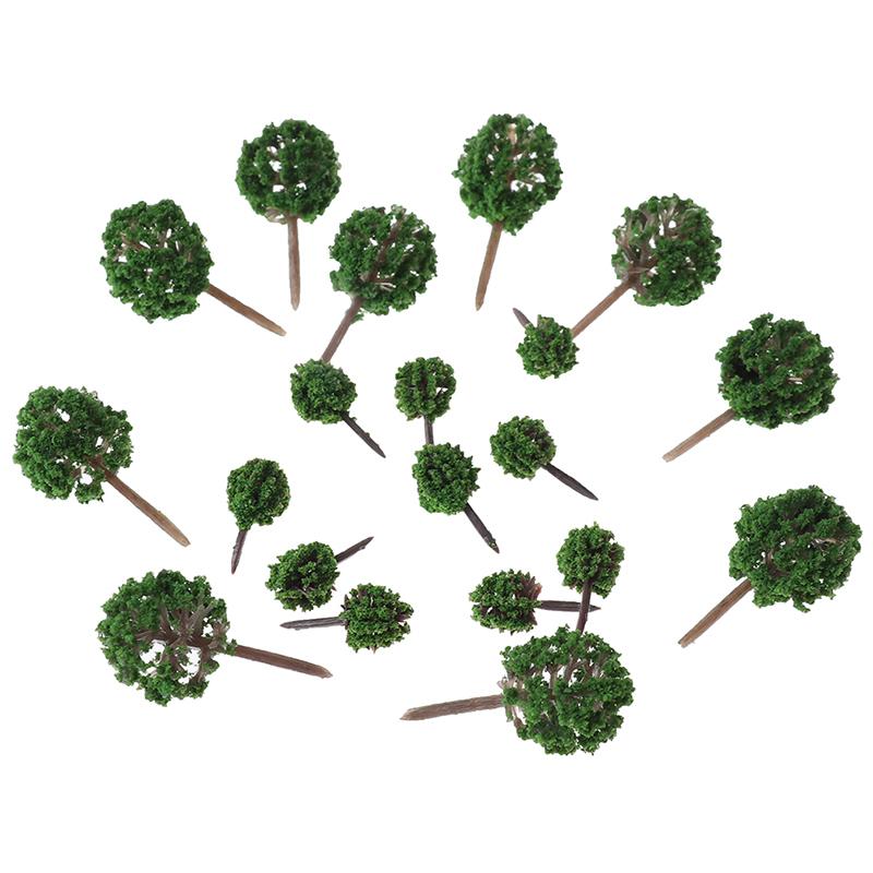 20Pcs Shrub Vegetation Military Scene Sand Table Landscape Tree Model Deor