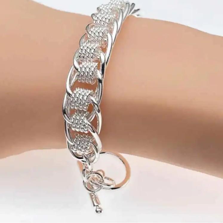 Trendy European & American Retro Silver Centipede Bracelet