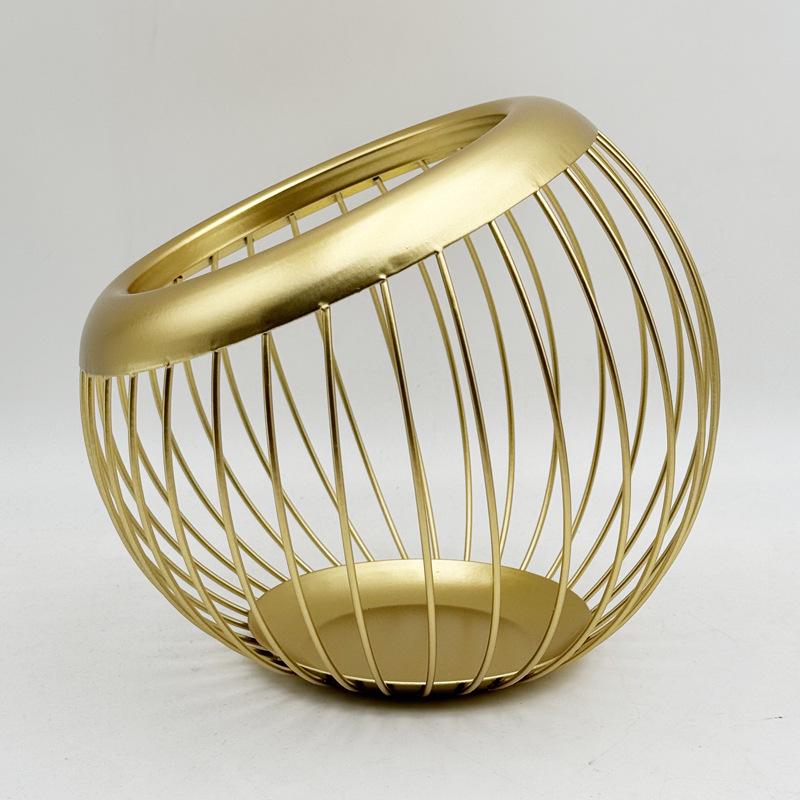 European-Style Irregular Wrought Iron Fruit Basket & Coffee Capsule Rack