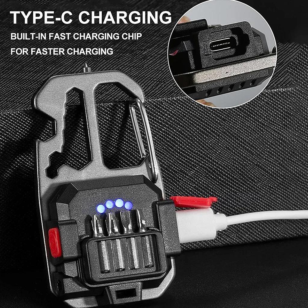 Portable Flashlight Keychain Light Mini Camping Life Waterproof 500Lm Rechargeable Spotlight Led Work