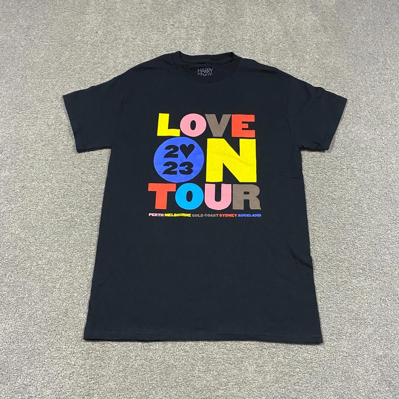 

Harry Styles Love On Tour 2023 T-Shirt Size S Black Australia NZ Concert Graphic S