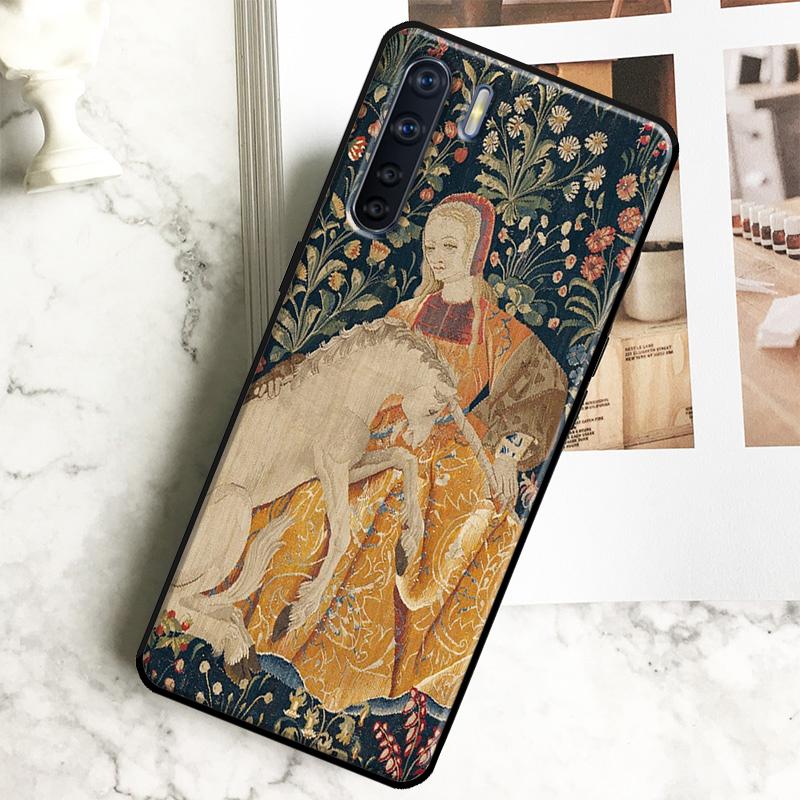 Renaissance Art Painting Case For Oppo A18 A38 A58 A78 A98 A40 A60 A80 A16 A76 A96 A15 A17 A77 A74 A94 A54 A57S Cover