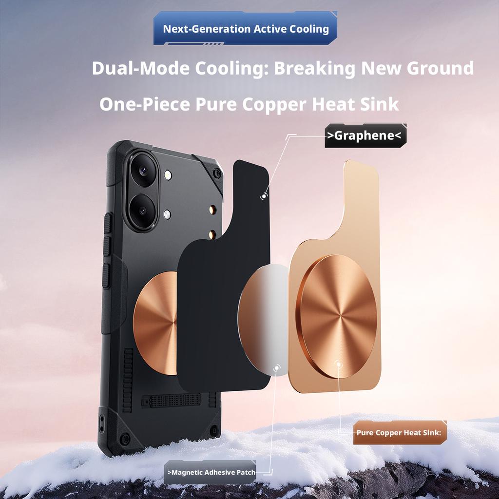 Custodia per Redmi Poco X8 Pro & Poco X8 Pro Max, Leggera in Silicone con Dissipatore di Calore in Rame, Presa Rinfrescante, Cover per Custodia Telefono da Gioco