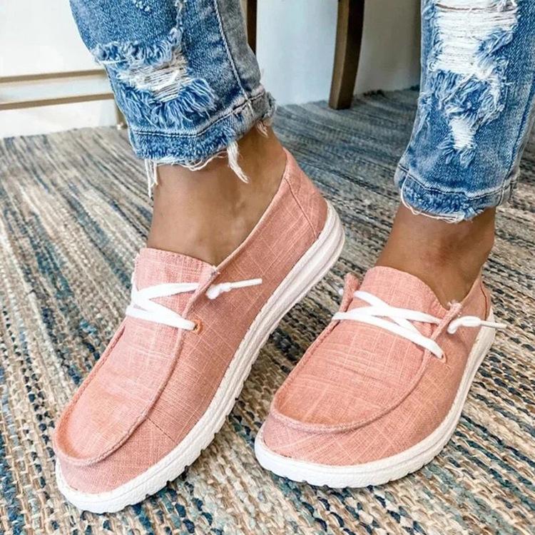 Casual lace-up women's shoes flat single shoes one-pedal lazy shoes