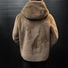 Men's Short Winter Coat: High-Quality Lambskin & Fur with Stand Collar, Imitation Mink Fur, Thickened for Warmth