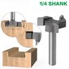 1/4 Handle Three-blade T-knife Slot Knife Slotting Knife Woodworking Milling Cutter Slotting Milling Cutter T-shaped Tenon Cutter Woodworking Gong