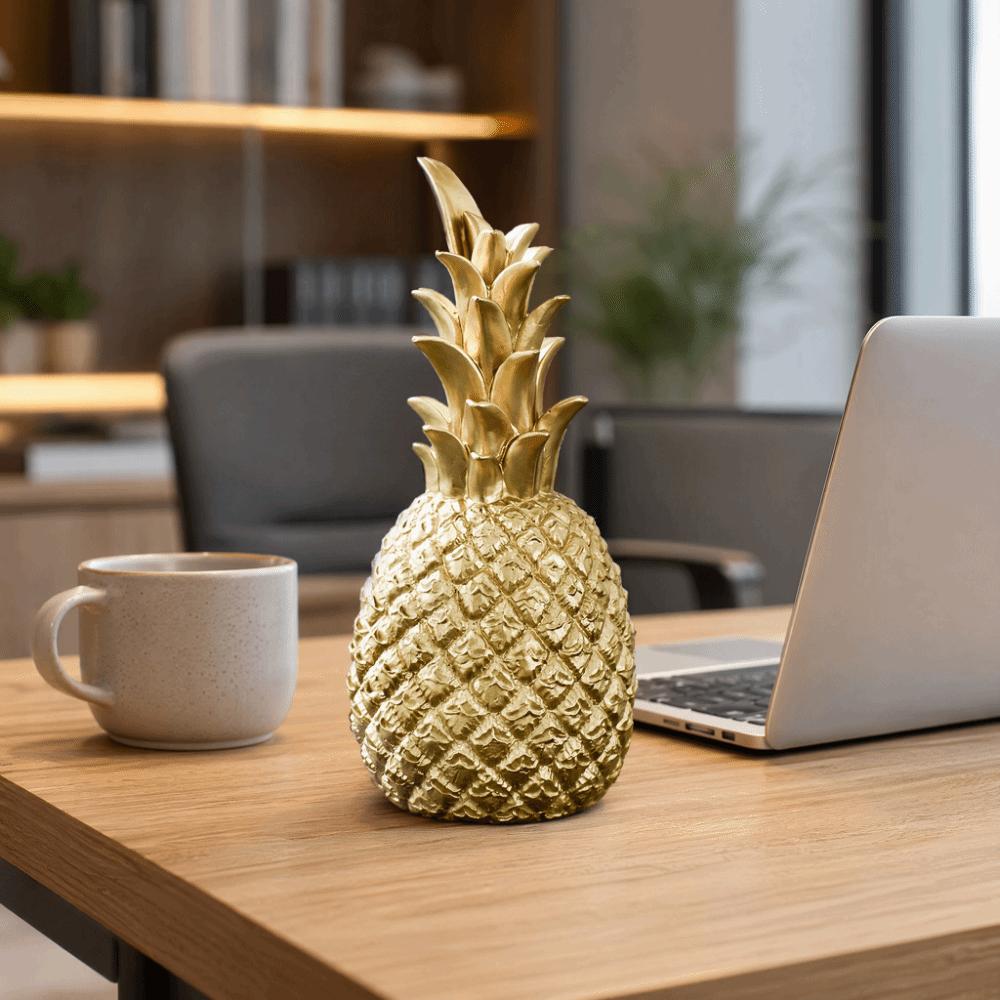 Compact Desktop Size Modern Pineapple Tabletop Decor Study Room Cabinet Decor