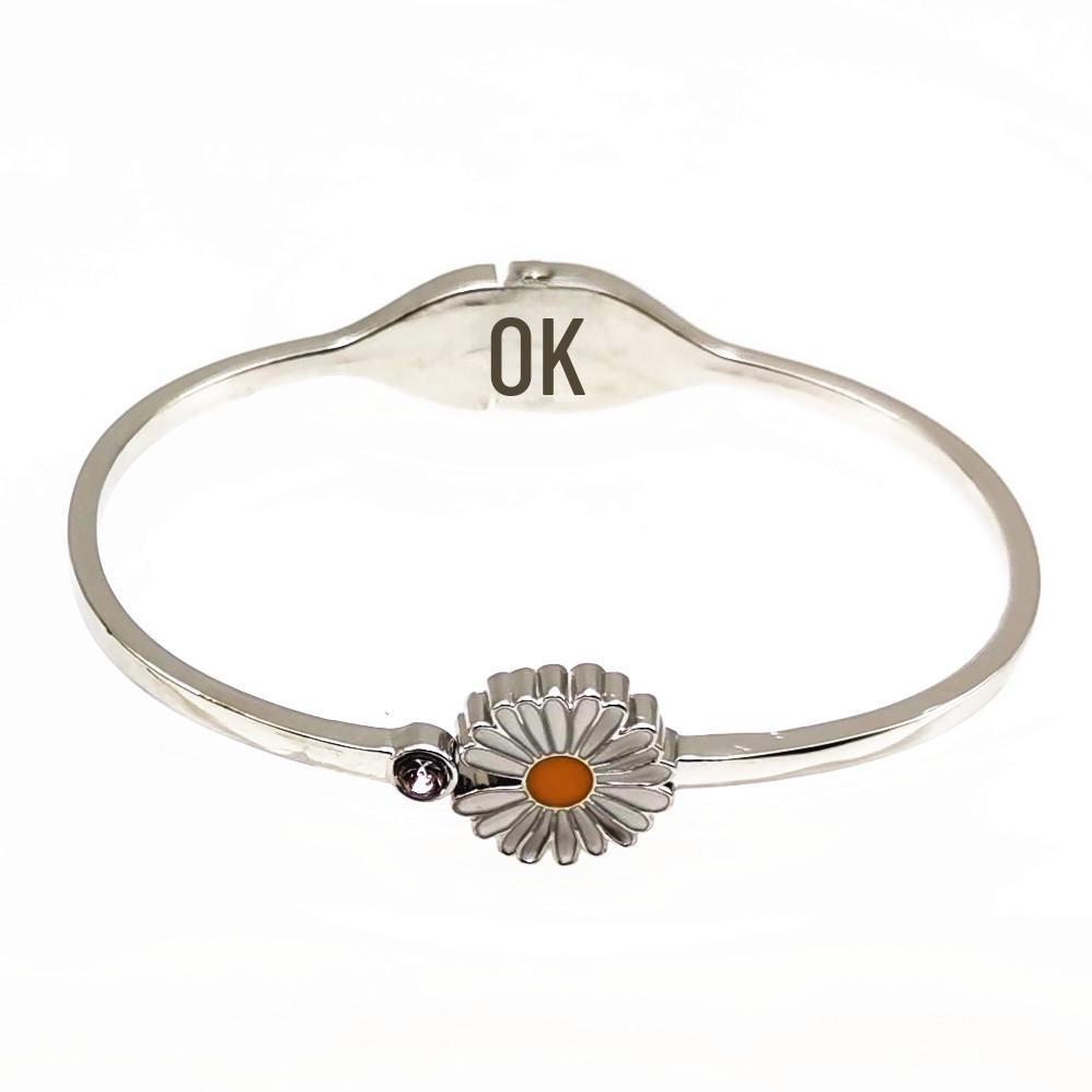 

Новый регулируемый браслет из розового золота с маргаритками для женщин