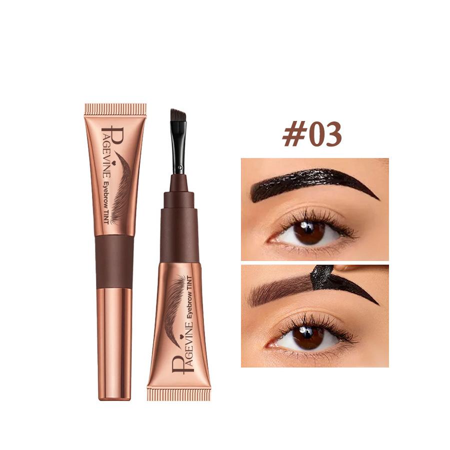 PAGE VINE Peel Off Eyebrow Gel Waterproof Semi Permanent Brow Tint 3 #CHOCOLATE